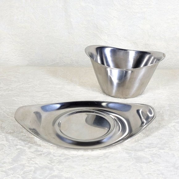 Cromargan Germany Stainless Steel Plate Tray Bowl 10 oz Tray Vintage WMF Used - Picture 4 of 11